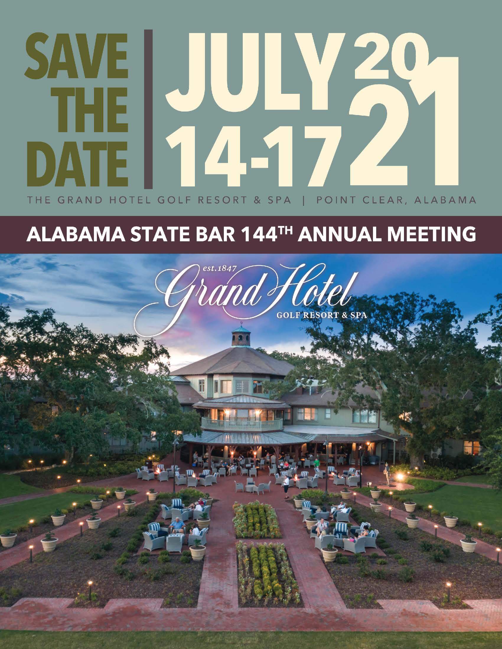 Read more about the article Save the Date: 144th Annual Meeting, July 14-17, 2021