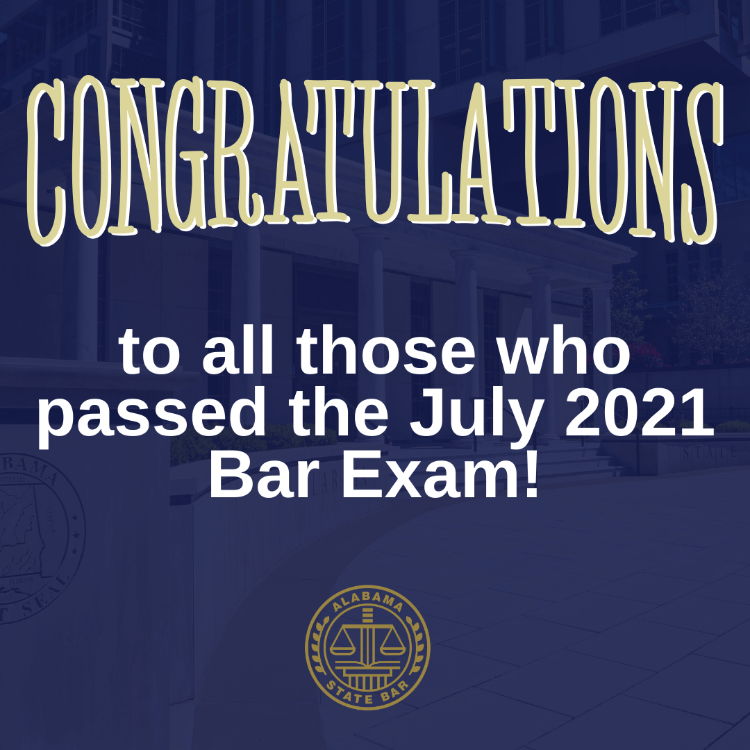 Read more about the article July 2021 Alabama State Bar Exam Results Released