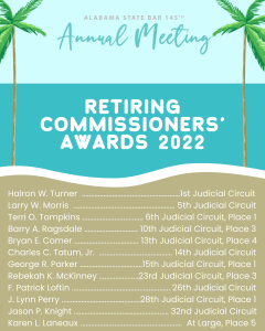 Read more about the article Alabama State Bar Honors Retiring Commissioners