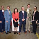 (L to R) ASB Vice President Gibson Vance, AG Cup Winners Clay Martin and Tara Helms, ASB President Bob Methvin, Attorney General Steve Marshall, Legal Food Frenzy Committee Co-Chair Matthew Parten, Alabama Food Bank Association Executive Director Laura Lester, ASB Executive Director Terri Lovell