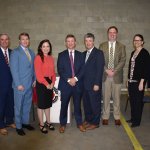 (L to R) ASB Vice President Gibson Vance, AG Cup Winners Clay Martin and Tara Helms, ASB President Bob Methvin, Attorney General Steve Marshall, Legal Food Frenzy Committee Co-Chair Matthew Parten, Alabama Food Bank Association Executive Director Laura Lester, ASB Executive Director Terri Lovell