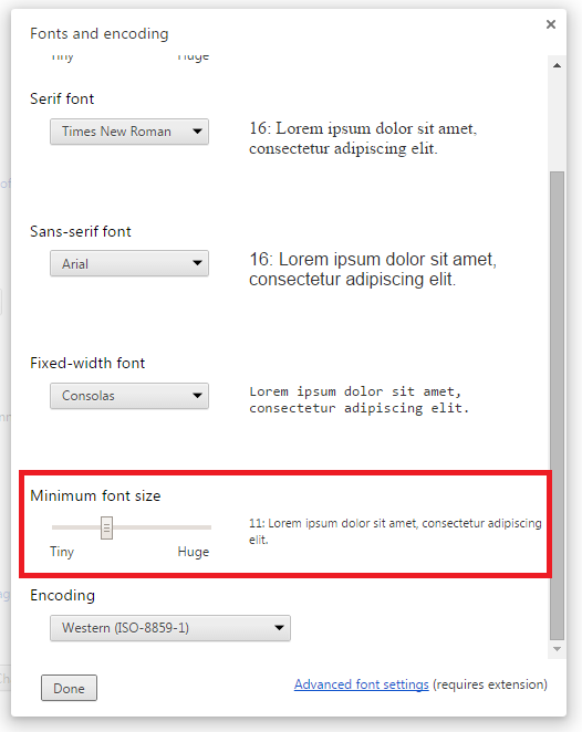 chrome-font